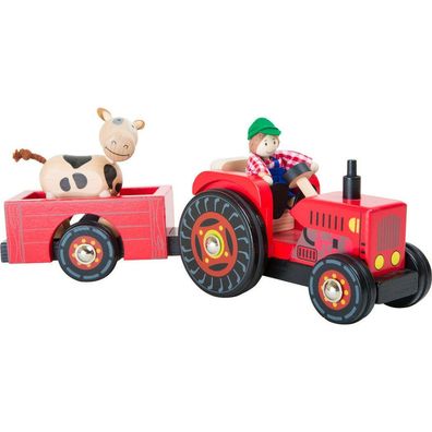 Holz Traktor mit Tieren Holz Spielzeug Trecker Holz Tiere Bauernhof Spielzeug Tr