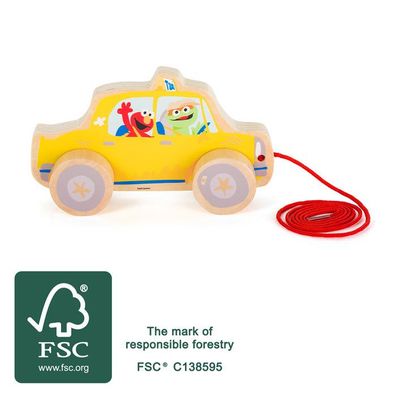Sesamstrasse Zieh Auto Taxi Holzspielzeug Kinderspielzeug ab 1 Legler