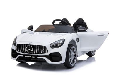 Kinder-Elektrofahrzeug "Mercedes AMG GT Doppelsitzer M" weiß