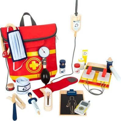 Personalisierter Notarztrucksack Kinderspielzeug Arztkoffer Arztspielzeug Holzsp