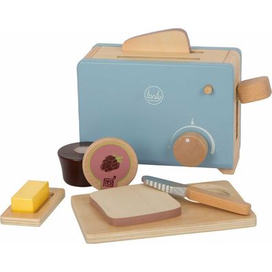 Toaster-Set Kinderspielzeug Holz Küchenspielzeug Toaster ab 3 Jahren Geschirr