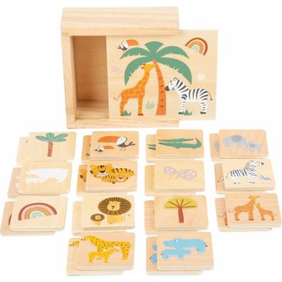 Personalisiertes Memo Memory Spiel aus Holz Tiere Kartenspiel ab 3 Jahren