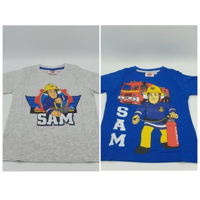 NEU 2 x Feuerwehrmann Sam T- Shirts Gr. 98/104 110/116 122/128