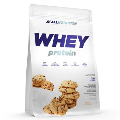 Allnutrition Whey Protein 2270g Eiweißpulve 100% 2,27kg Vanille + Scitec Shaker