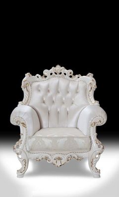 Chesterfield Design Sessel Polster Luxus Textil Couchen 1 Sitzer Königlicher