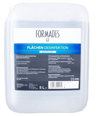 Formades GF Schnelldesinfektion - alkoholfrei - 5 x 5 Liter Kanister