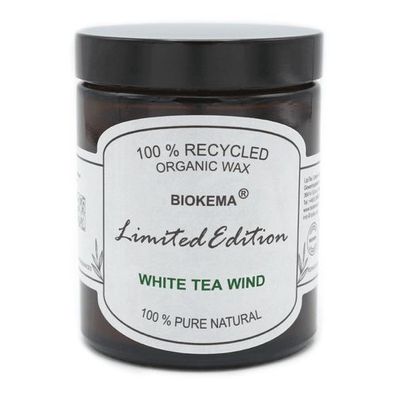100% ÖKO-Duftkerze im Glas aus regionaler Bio-Masse, White Tea Wind, Biokema, mi