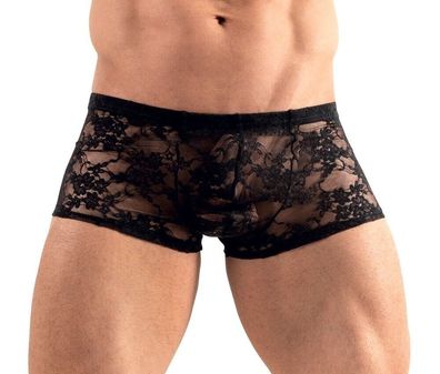 Herren Pants Schwarz Männer Unterhose aus Spitze - Spitzenpants S, M, L, XL, 2XL