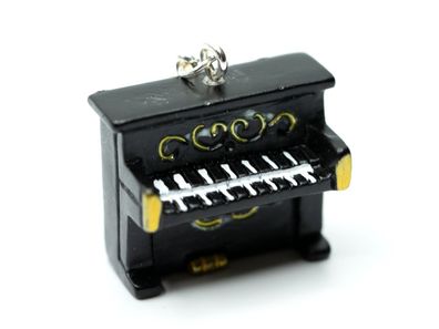 Klavier Charm Miniblings Anhänger Musikinstrument Piano Musik 3D schwarz