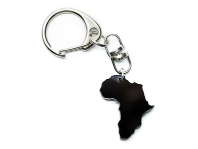 Afrika Schlüsselanhänger Anhänger Schlüsselring Kontinent Black Proud LC schwarz