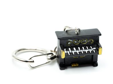 Klavier Schlüsselanhänger Miniblings Anhänger Schlüsselring Piano Musik 3D swrz
