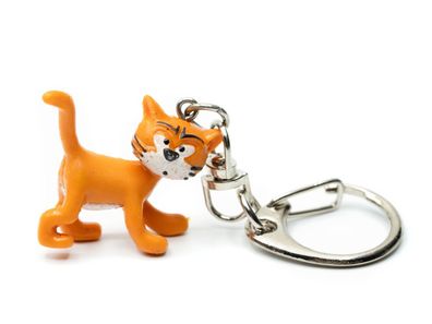 Azrael Kater Schlüsselanhänger Miniblings Anhänger Schlüsselring Schlümpfe Katze