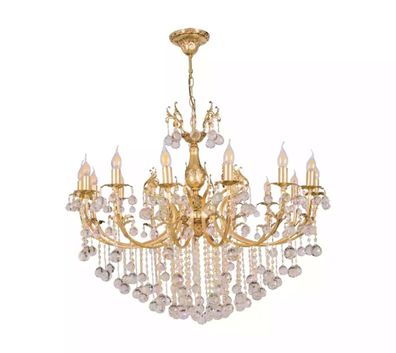 Deckenleuchter Kronleuchter Luxus Gold Deckenlampe Lüster Kristall Lampen