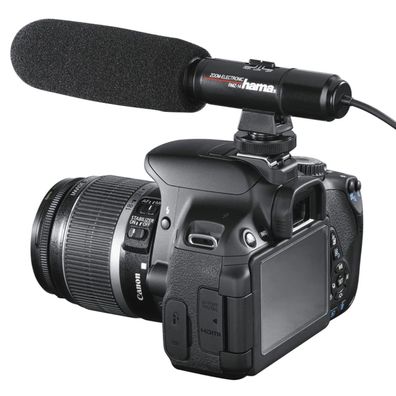 Hama Universal Richtmikrofon RMZ-14 Mikro 3,5mm Buchse für Kamera DSLR Camcorder