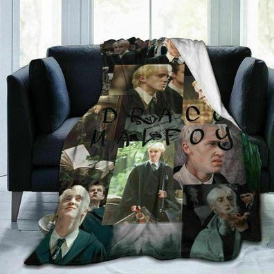 Harry Potter Zauberer Malfoy Flannel Fleece Blanket Warm Decke Sofa Quilt 130x150