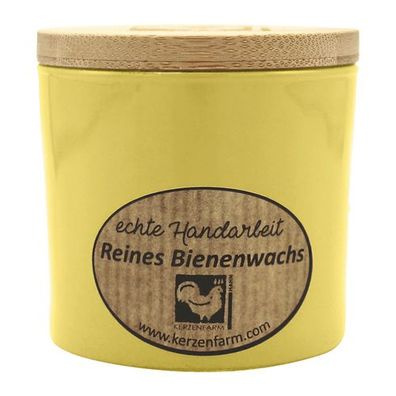Bienenwachskerze im Trendglas, Gelb, 100% reines Bienenwachs, Kerzenfarm HAHN, 7