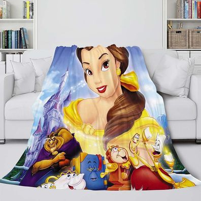Belle Rapunzel Doppelseitig Fleece Blanket Snow White Warm Decke Sofa Quilt 130x150
