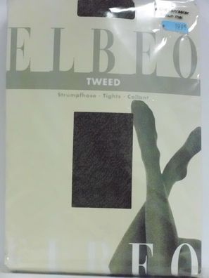 Elbeo Tweed blickdichte Damen Strumpfhose mit Tweedmuster braun meliert Gr.42