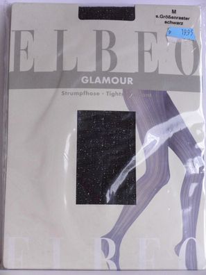ElLBEO Strumpfhose mit LUREX-Streifendesign Glamour schwarz Gr. M