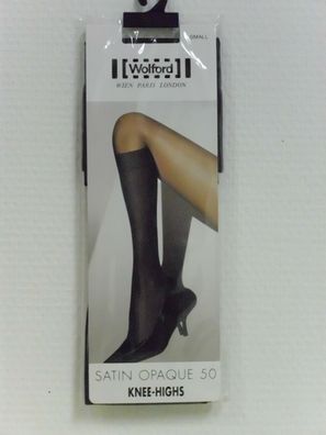 Wolford Satin Opaque 50 Kniestrumpf mocca Gr. S