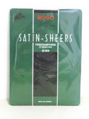 ROGO SATIN SHEERS 40 Strumpfhose schwarz 2-Paar-Pack