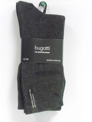 Bugatti Herren Baumwollsocke Sensitive Comfort Top 2-Paar-Pack