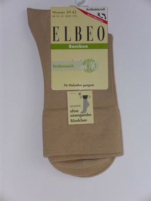 ELBEO Damen BAMBOO-Socke Sensitive Seidenweich ohne Gummidruck