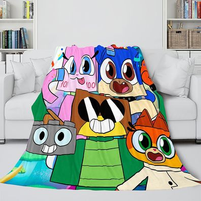 Unikitty Fleece Blanket Puppycorn Dr. Fox Hawkodile Warm Decke Sofa Quilt 130x150