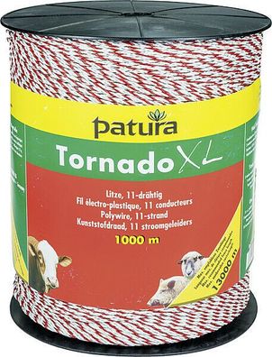 PATURA Tornado XL Litze, 1000m, weiß Weidezaun