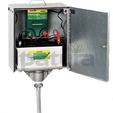 PATURA P 1500 Weidezaungerät 12 + 230 Volt mit Elektro Sicherheitsbox Tragebox