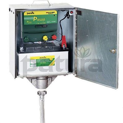 PATURA P 4500 Weidezaungerät 12 + 230 Volt mit Elektro Sicherheitsbox Tragebox