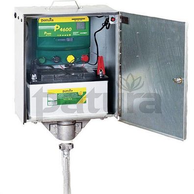 PATURA P 4600 Weidezaungerät 12 + 230 Volt mit Elektro Sicherheitsbox Tragebox