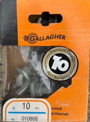 Gallagher Drahtklemme gebogen 10 Stück Stahldraht Drahtverbinder