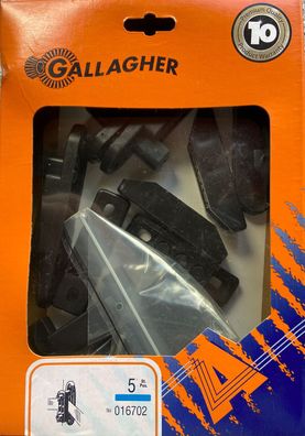 Gallagher TurboLine Eckisolator 5 Stück, mit Flügelmutter, Weidezaun