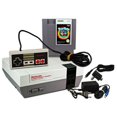 Original NES Konsole + Controller + KABEL + SPIEL TINY TOON Adventures - Nintendo ES