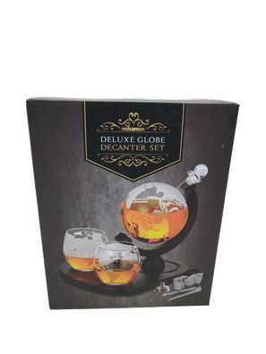 MikaMax - Globe Decanter Deluxe Set - Whisky Dekanter Set - Gläser