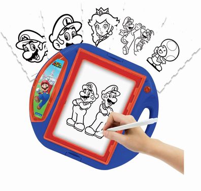 Super Mario Zeichenprojektor mit Schablonen und Stempeln