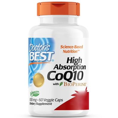Doctor's Best, High Absorption CoQ10 mit BioPerine, 100mg, 60 Kapseln