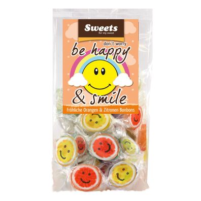 Odenwälder Rocks Smiley Bonbons mit Orange Zitrone Geschmack 125g