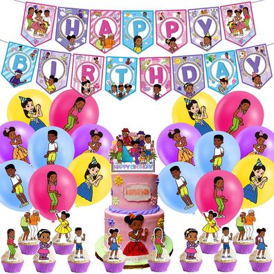 Cartoon Gracie's Corner Party Set mit Luftballons Banner für Geburtstag&Urlaubsfeier