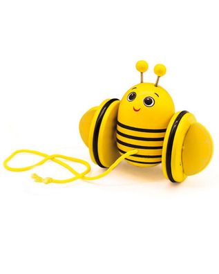 Baby Ziehspielzeug aus Holz Biene
