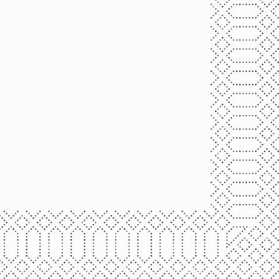 Duni Servietten Zelltücher Farbe weiß 33x33cm 50 Stück