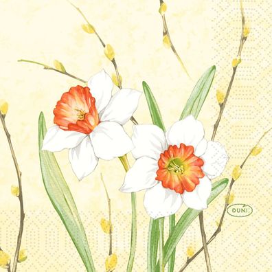 Duni Servietten Daffodil Joy 24x24cm 3lagig 50 Stück