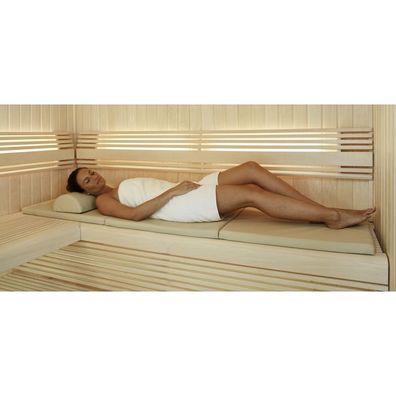 Infraworld Sauna Bankauflage mit antibakteriellem Bezug 195x55x4cm Auflage für Sauna