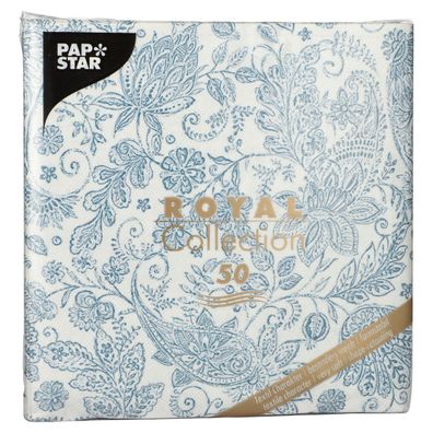 Papstar Servietten blau Paisley