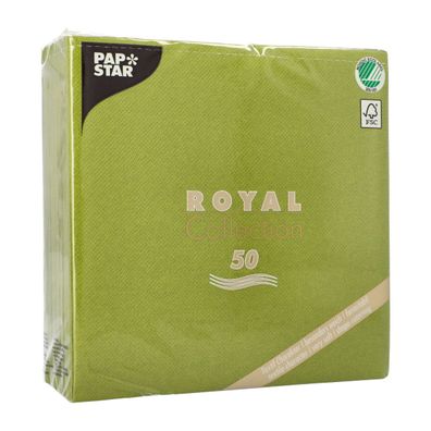 Papstar Servietten ROYAL Collection olivgrün 40x40cm 50 Stück