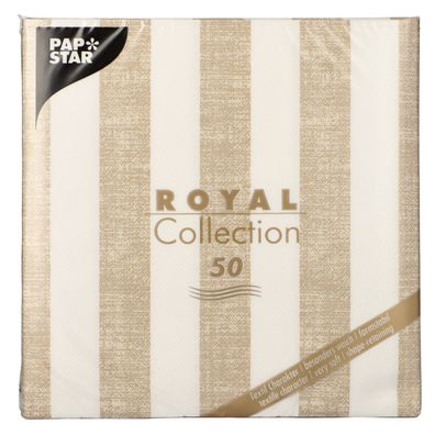 Papstar Servietten Sand Royal Collection 40 x 40 cm 50 Stück