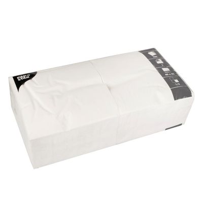 Papstar Zelltuchservietten weiss 40x40 cm 250 Stück