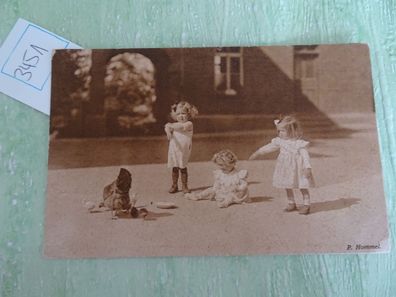 alte Postkarte AK KF s/ w P. Hommel Liebe Kinder Naturaufnahme