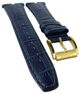 Jaguar Executive > Uhrenarmband Leder blau Krokoprägung < J858 J858/2